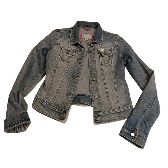 Vintage Y2K Hollister Distressed Wash Denim Button Up Jacket Medium... - Picture 3 of 9